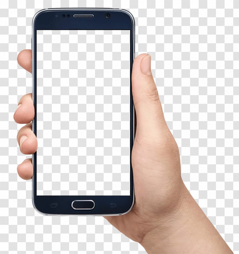 IPhone Samsung Galaxy Smartphone - Hand Holding A Cell Phone Transparent PNG