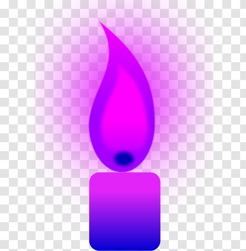 Purple Circle Font - Candle Flame Clipart Transparent PNG