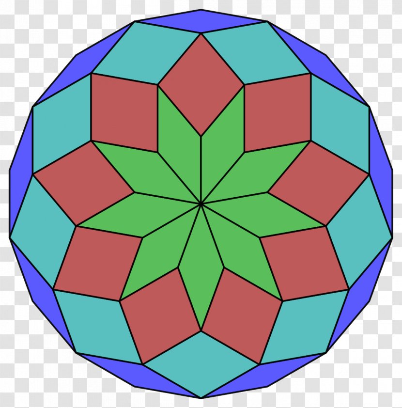 Octadecagon Regular Polygon Symmetry Point - Dissection Badge Transparent PNG