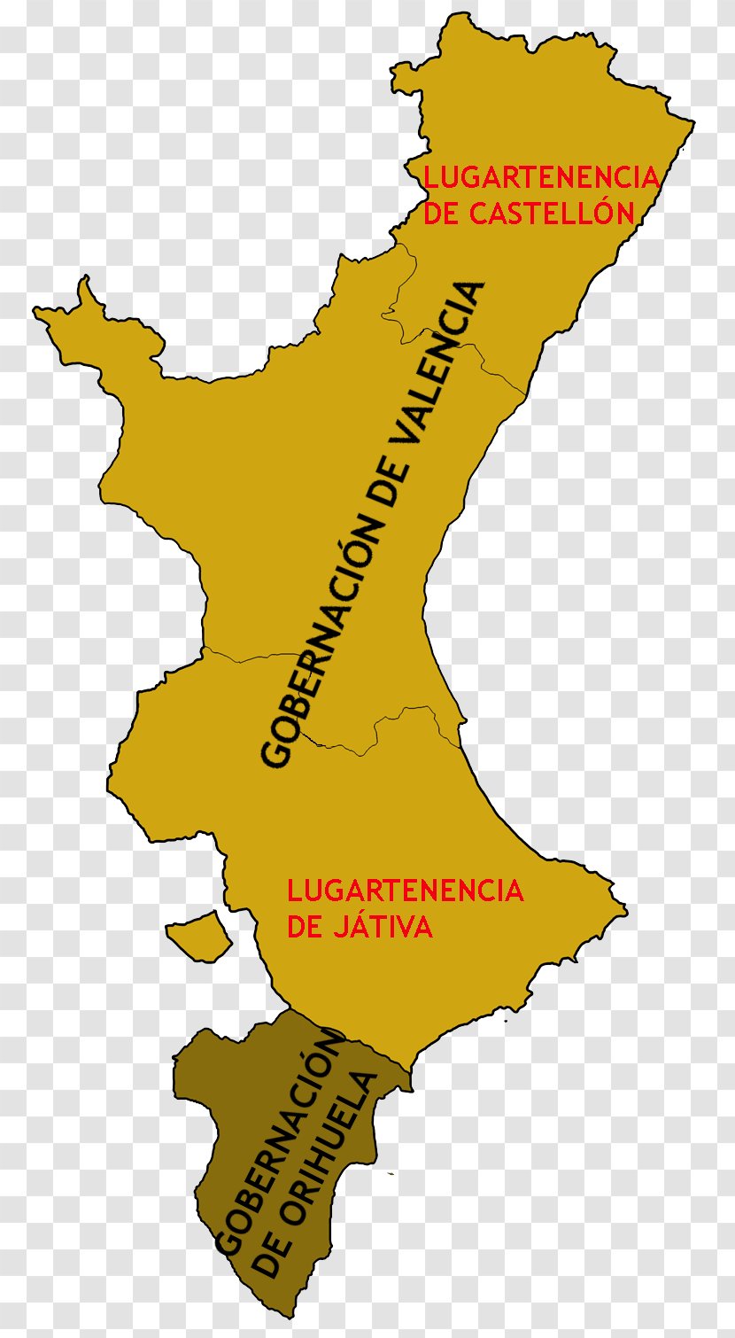 Kingdom Of Valencia Crown Aragon Realm Valencian - Yellow - Granero Transparent PNG