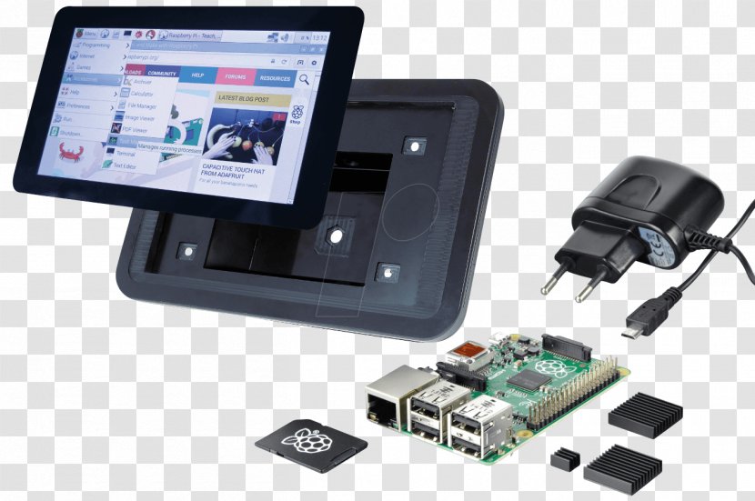 Computer Cases & Housings Raspberry Pi Electronics Electronic Visual Display Touchscreen - Serial Peripheral Interface Bus - Raspberries Transparent PNG