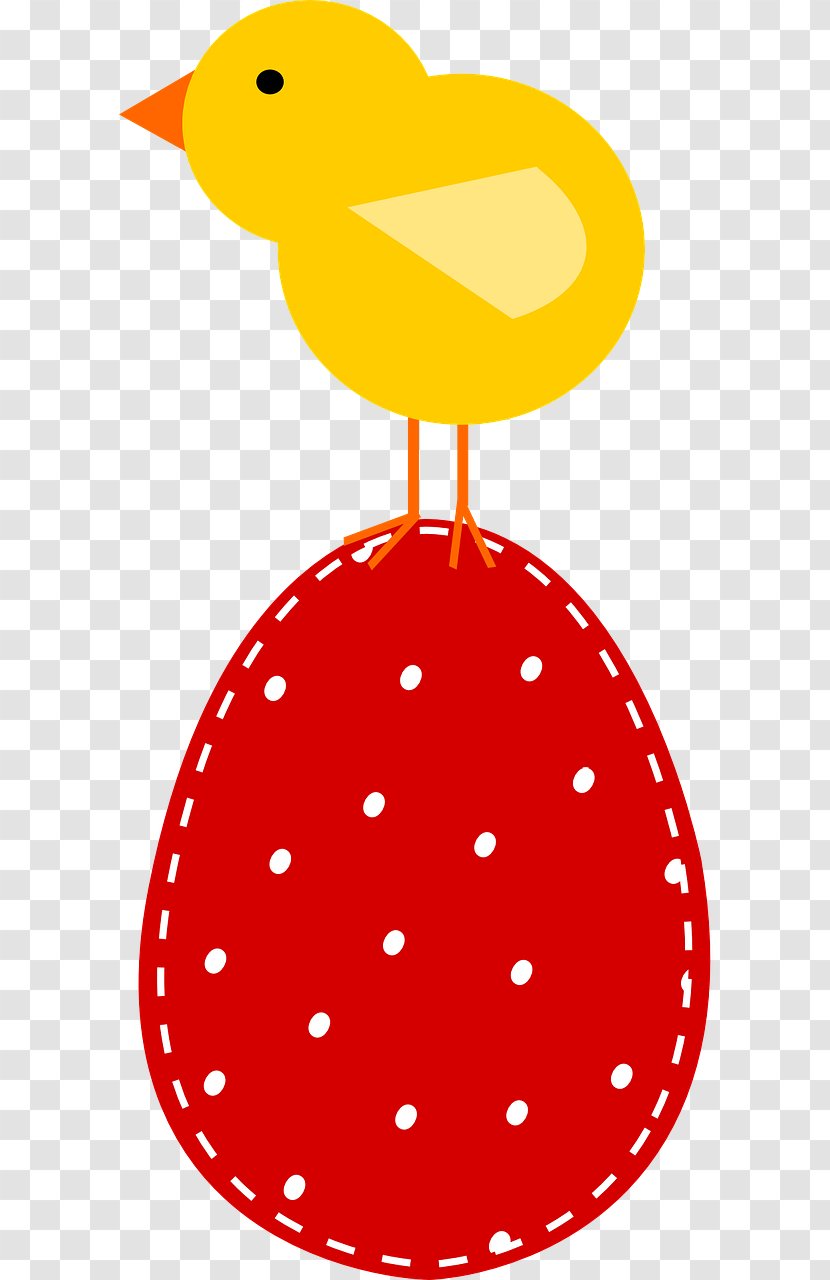 Bird Chicken Easter Egg Clip Art - Orange - Chick Above Transparent PNG