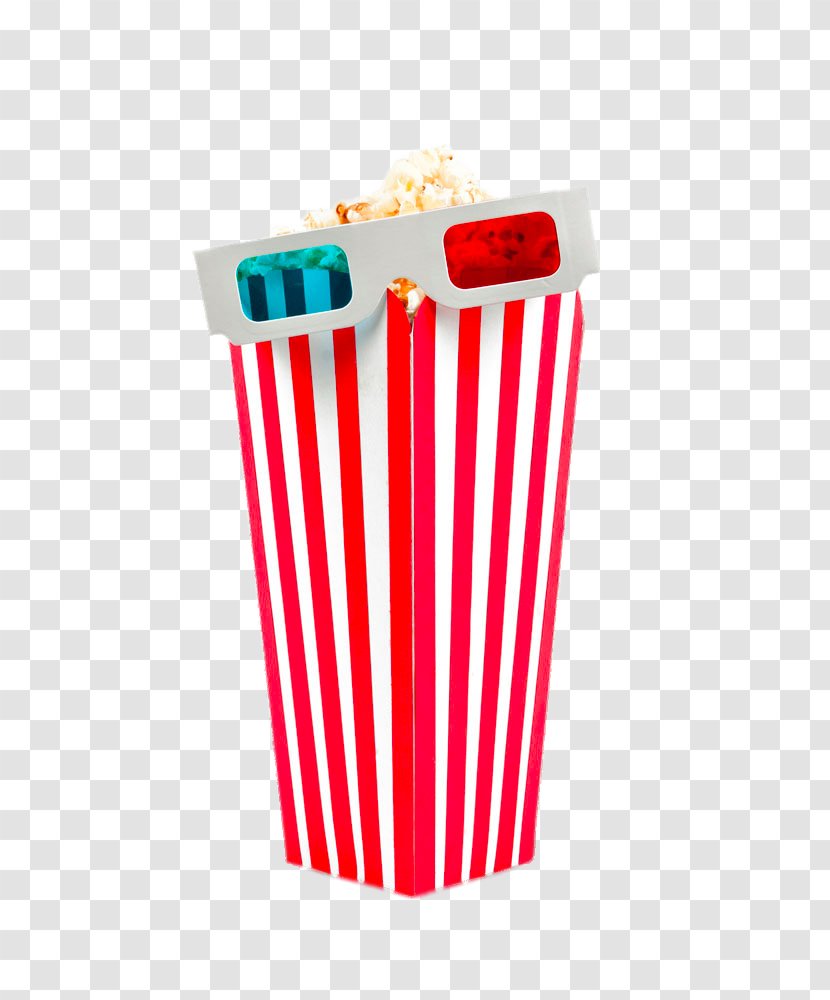 Popcorn Cinema 3D Film - 3d - And Glasses Transparent PNG
