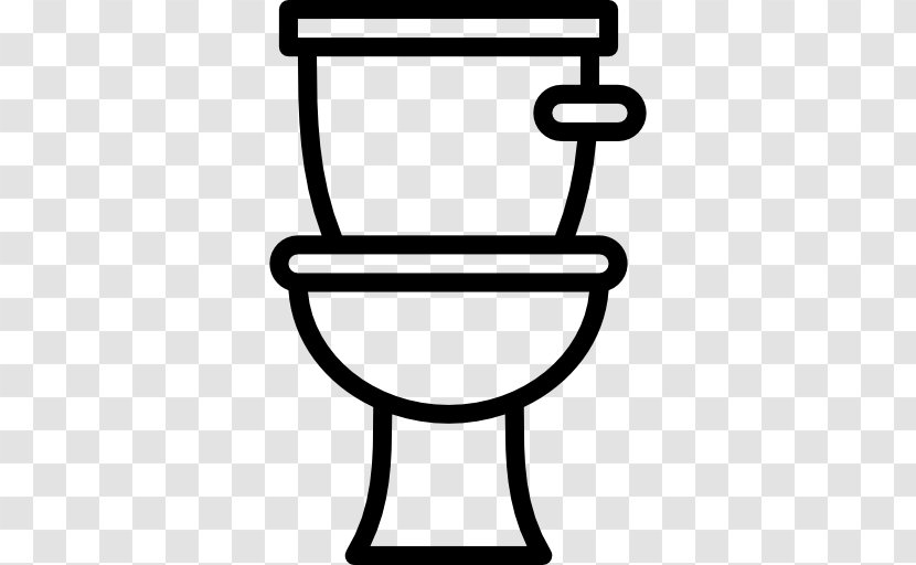 Public Toilet Bathroom Flush - Black And White Transparent PNG