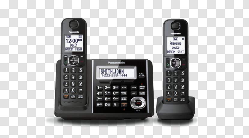 Cordless Telephone Digital Enhanced Telecommunications Panasonic KX-TGF34 Home & Business Phones - Feature Phone - Mobile Transparent PNG