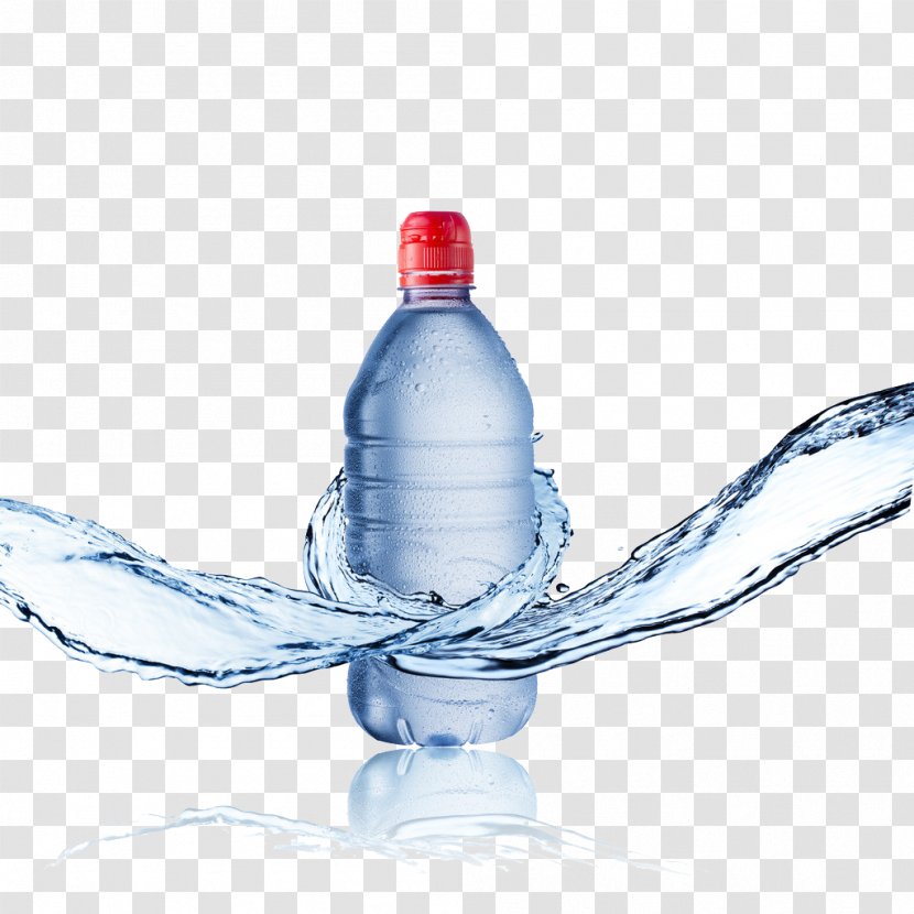 Water Bottle Drinking Steel - Glass - Mineral Transparent PNG