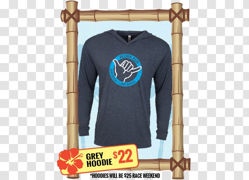 Long-sleeved T-shirt Hoodie Top - 5k Run - 10k Transparent PNG