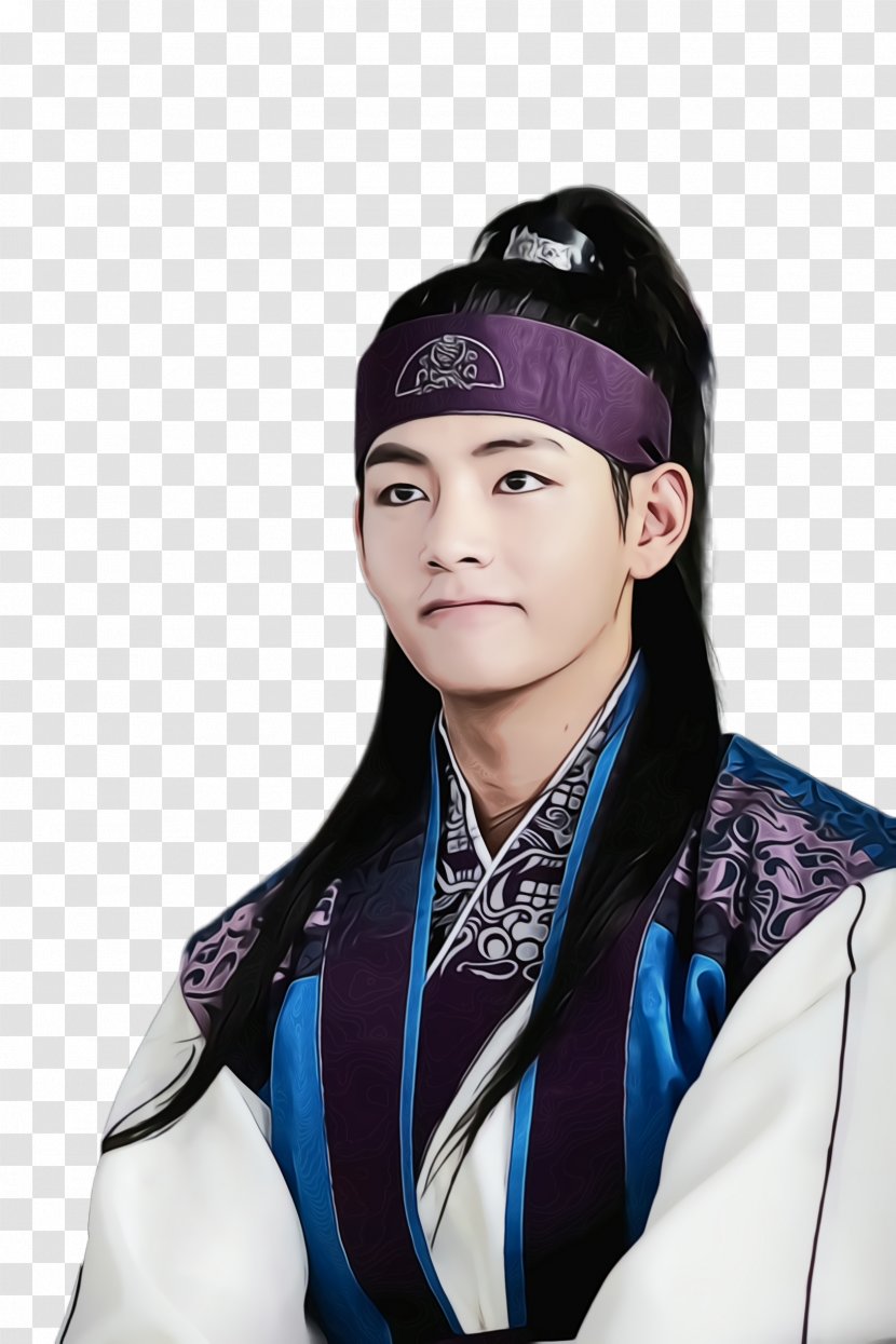 BTS V - Home - Headgear Black Hair Transparent PNG