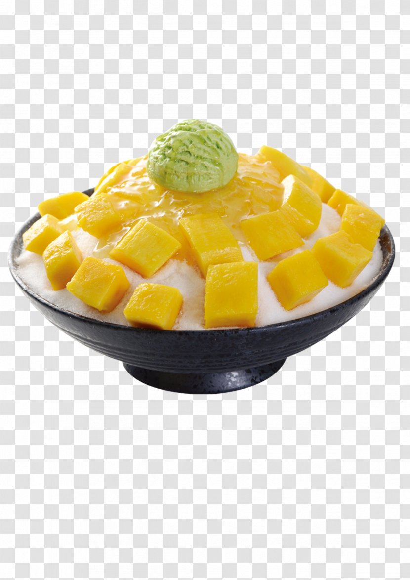 Ice Cream Mango Pudding Snow - Frozen Dessert - And Transparent PNG