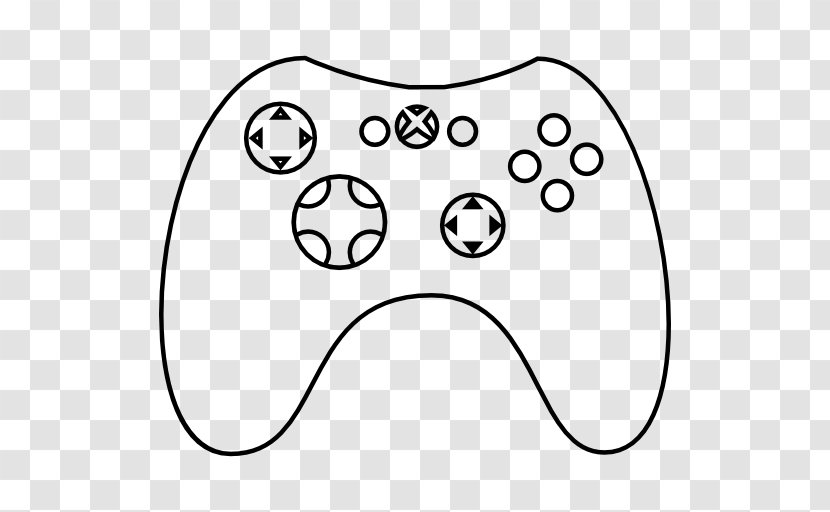 Xbox 360 Controller Black Game Controllers Video - Cartoon Transparent PNG