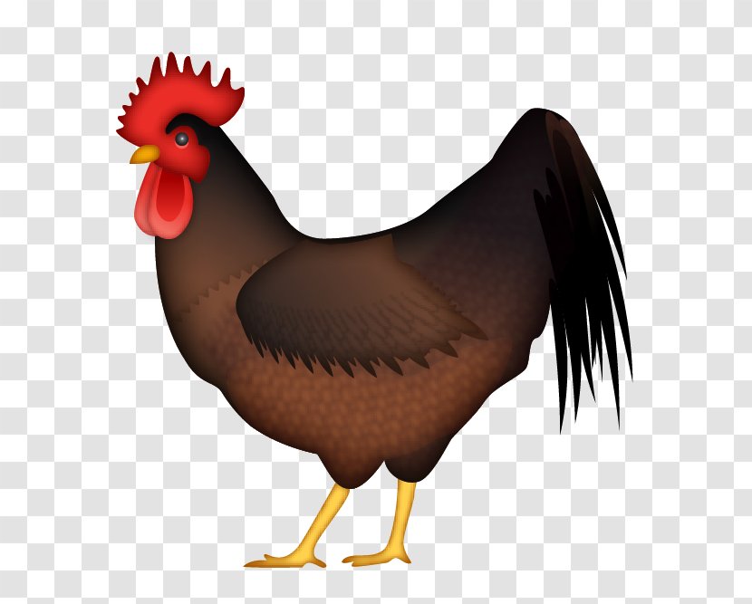 Rooster Chicken Emoji Social Media IPhone Transparent PNG