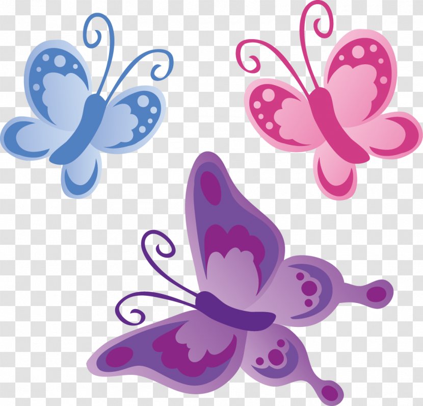 Butterfly Cartoon Clip Art - Lilac - Design Transparent PNG