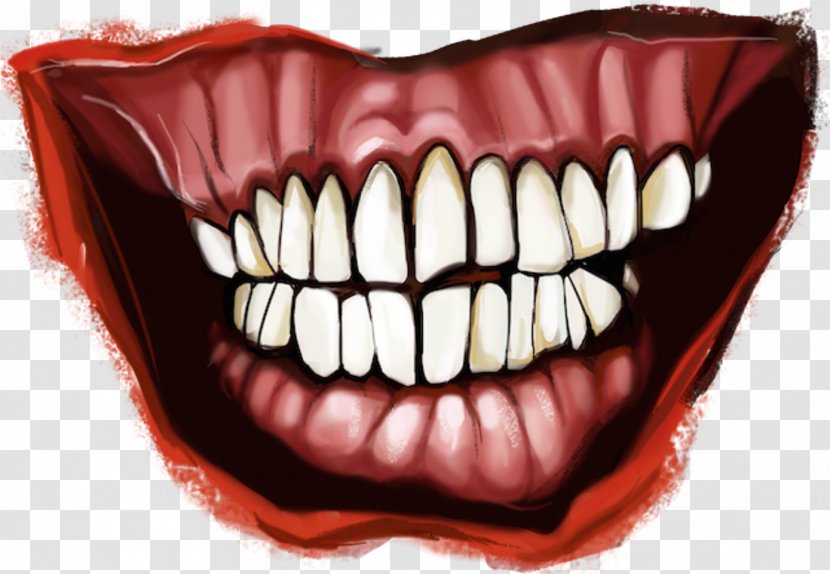 Tooth Cartoon - Lip - Tongue Vampire Transparent PNG