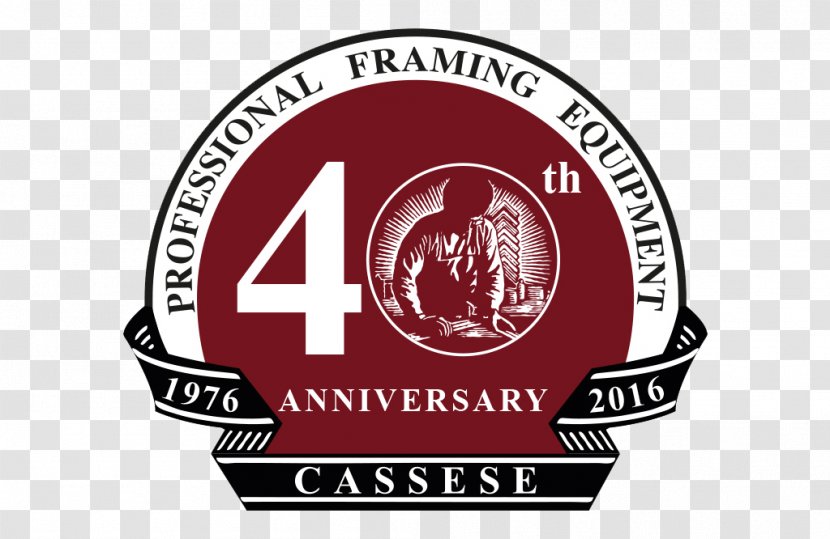 Logo Hand Saws Font - Emblem - 40 Years Transparent PNG