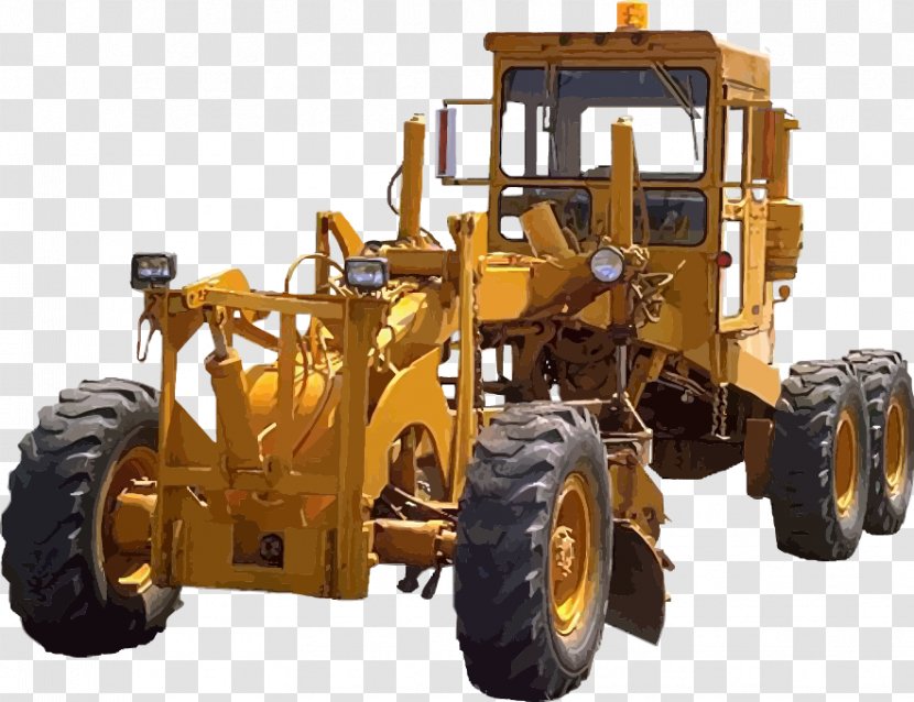 Tractor Grader Heavy Equipment Pixabay - Wheel - Vector Transparent PNG