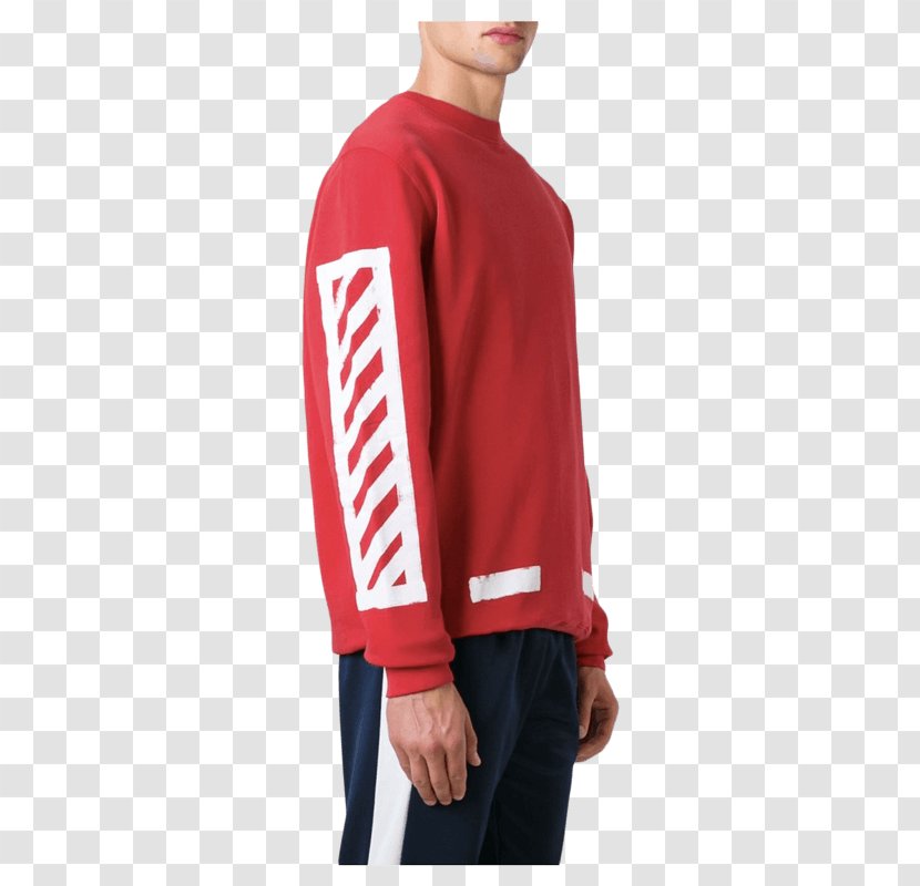 Sleeve T-shirt Sweater Bluza Off-White - Virgil Abloh Transparent PNG