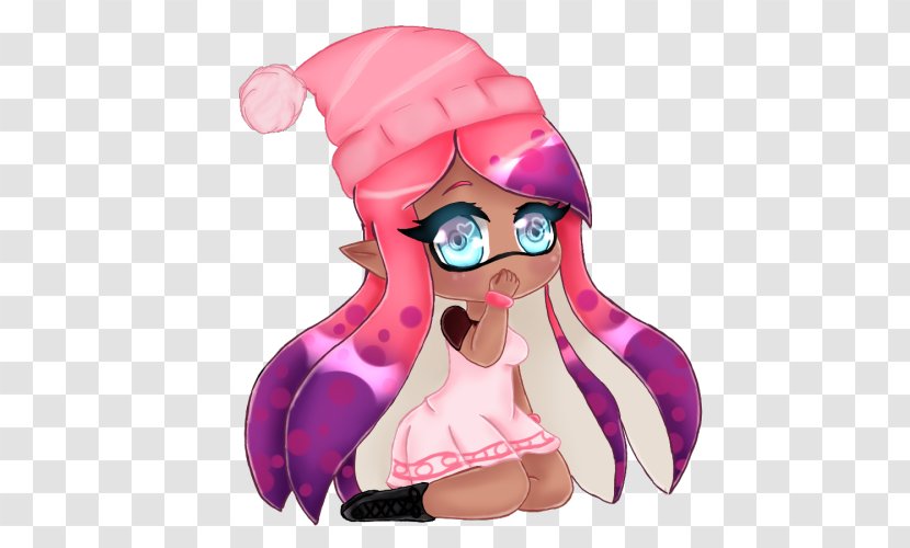 Cartoon Figurine Pink M Character - Toy - Splatoon 2 Squids Transparent PNG