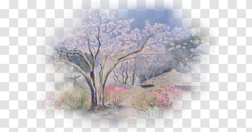 Japanese Garden Drawing Landscape Painting - Spring - Japan Transparent PNG
