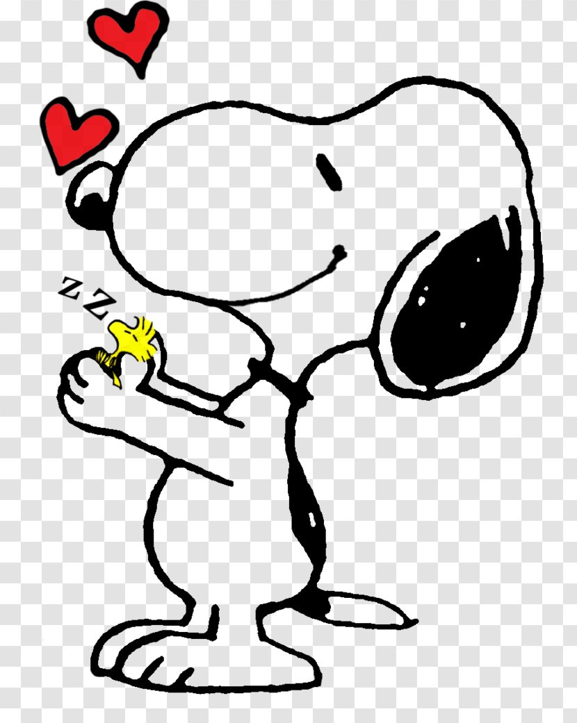 Snoopy Woodstock Peanuts Charlie Brown - Heart - Silhouette Transparent PNG