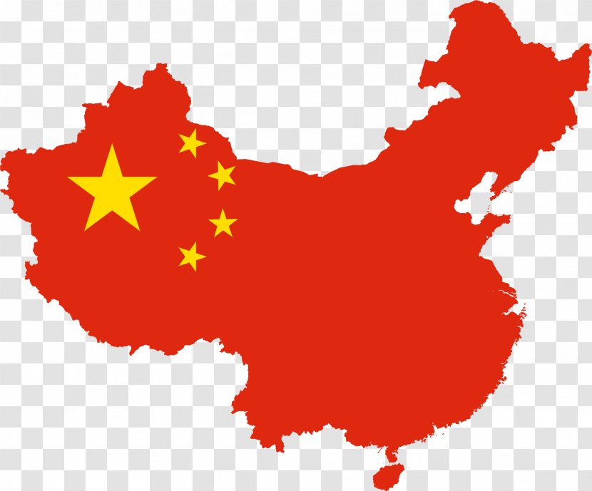 Flag Of China Map - Tree Transparent PNG