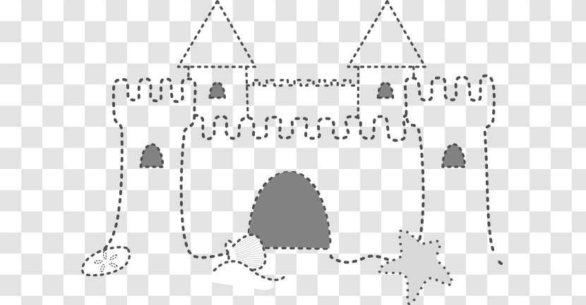 Sand Art And Play Castle Clip - Symmetry - Drawing Of A Sandcastle Transparent PNG