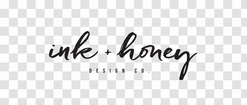 Logo Brand Calligraphy - Ink - Honey Transparent PNG