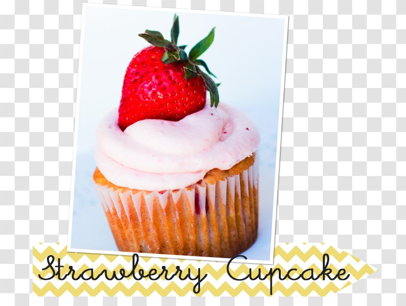 Cupcake Muffin Buttercream Frozen Dessert - Cake - Strawberry Transparent PNG