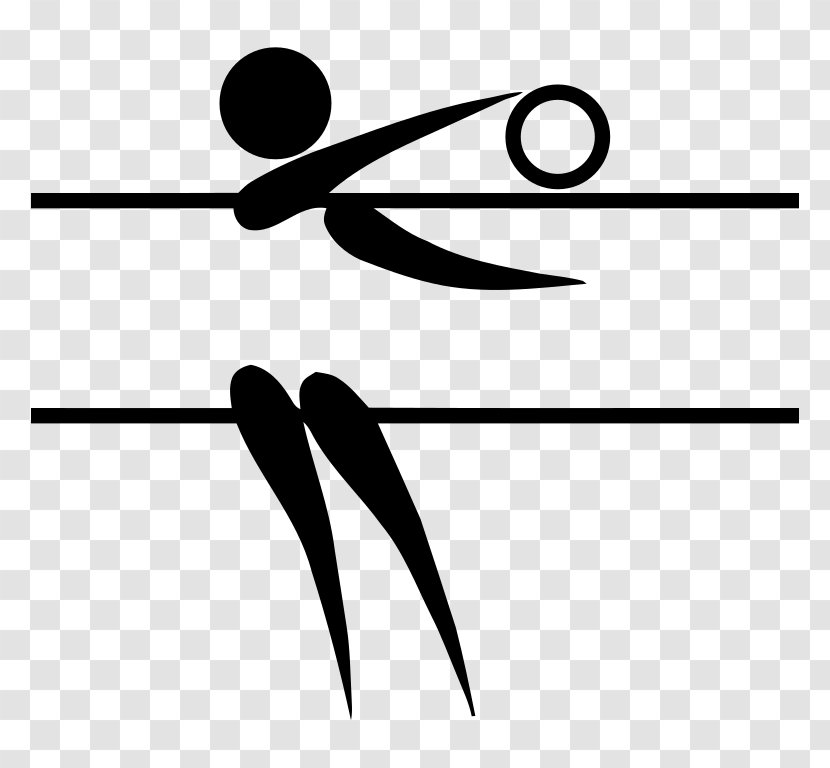 1948 Summer Olympics Volleyball Olympic Games Pictogram Sport - Black And White Transparent PNG