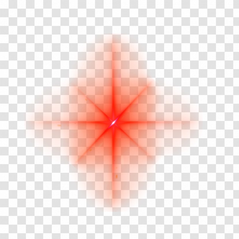 Triangle Symmetry Point Pattern - Red Star Light Effect Transparent PNG