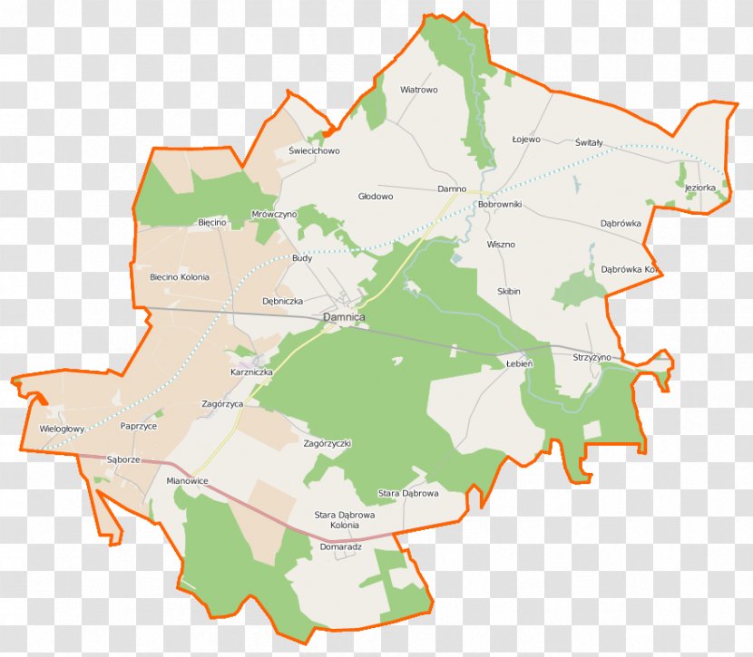 Damnica Stara Dąbrowa, Pomeranian Voivodeship Strzyżyno Karżniczka Wiatrowo, - Land Lot - Map Transparent PNG