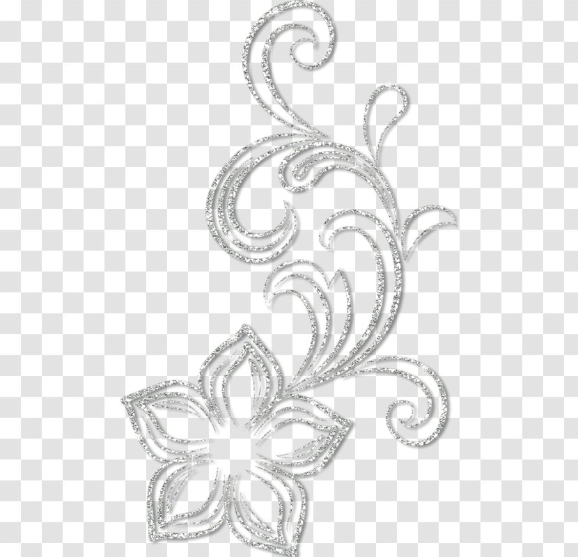 Flower Drawing - Black And White Transparent PNG