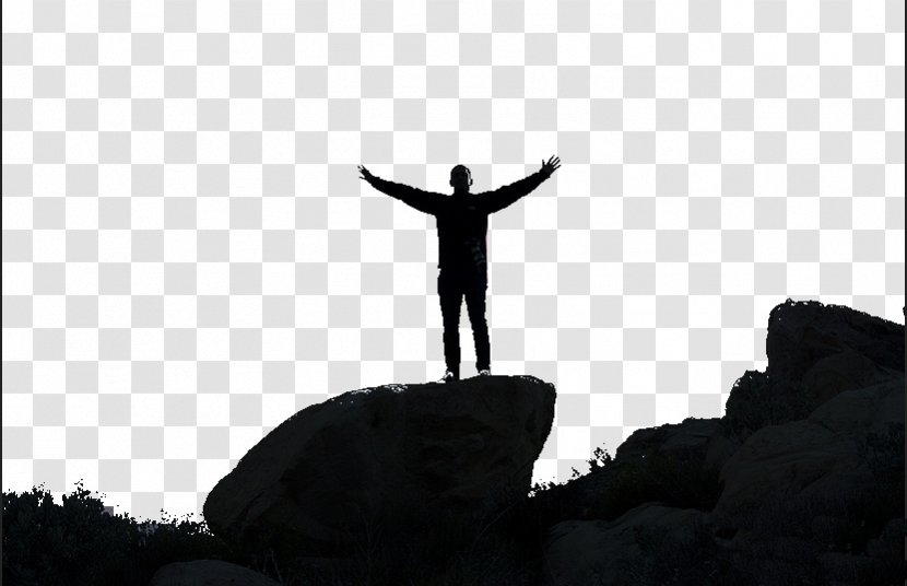 Silhouette Person Stock.xchng Sunset - Consciousness - Man On Peak Transparent PNG