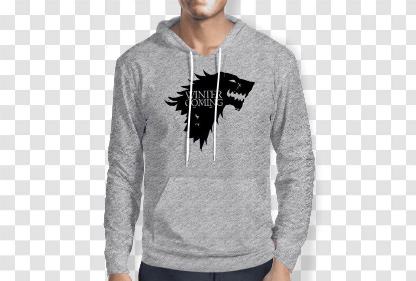 Hoodie Arya Stark House Winter Is Coming Jon Snow - T-shirt Transparent PNG