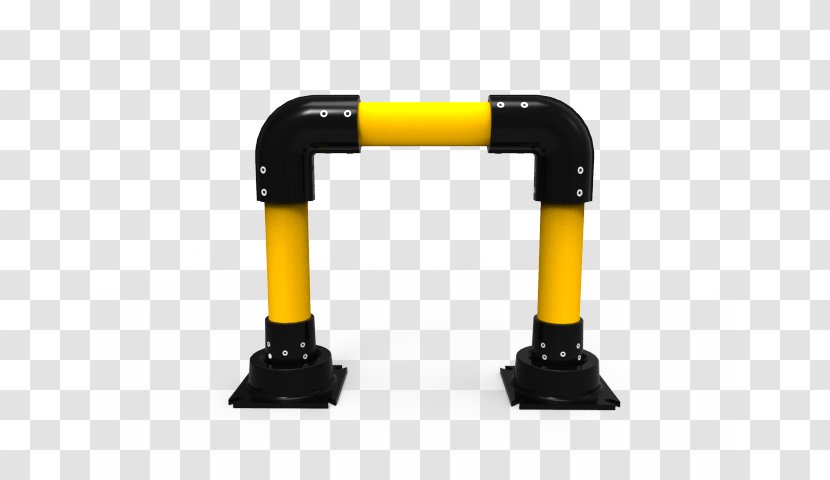 Rendering Traffic Barrier Bollard Impact Recovery Systems, Inc. Guard Rail - Yellow - Pvc Pipe Garden Pillars Transparent PNG