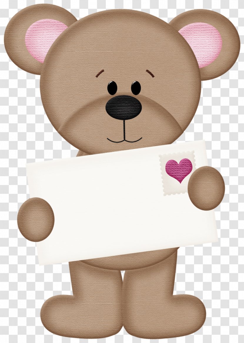 Bear Valentine's Day Heart Clip Art - Watercolor - Valentine PNG Clipart Transparent PNG