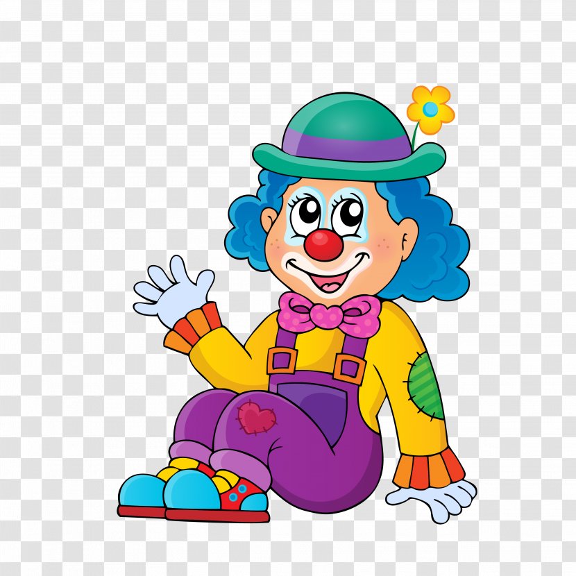 Royalty-free Clown Illustration - Drawing - Vector Color Greeting Clowns Transparent PNG
