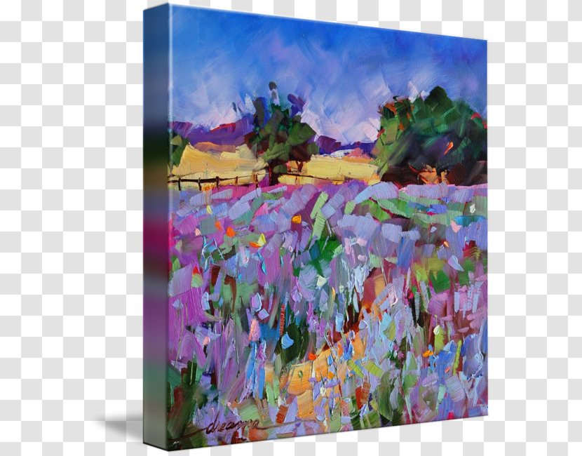 Watercolor Painting English Lavender Art Acrylic Paint Transparent PNG