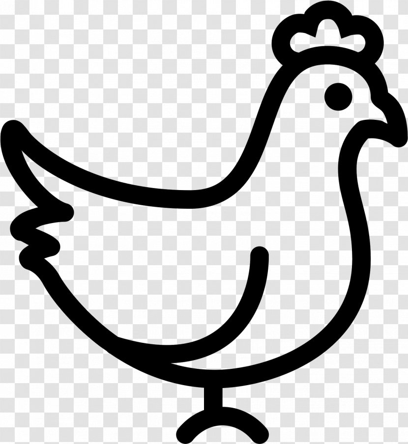 Rooster Chicken Bird Beak Coloring Book - Livestock Blackandwhite Transparent PNG