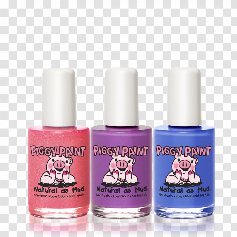 Piggy Paint Nail Polish Gift Set, Toe-Tally Fancy Mini Mani Kit - Liquid Transparent PNG