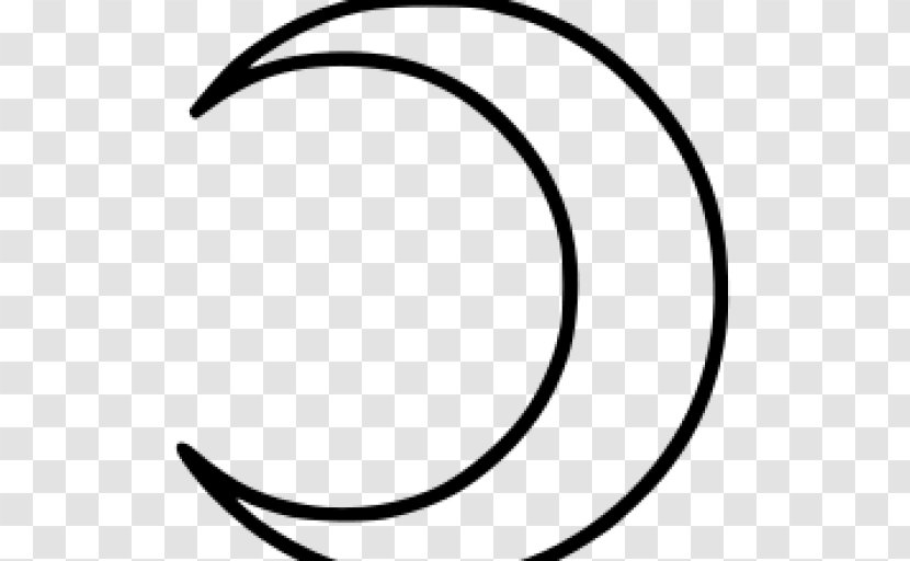 Monochrome Photography Line Art Circle Clip - Crescent Transparent PNG