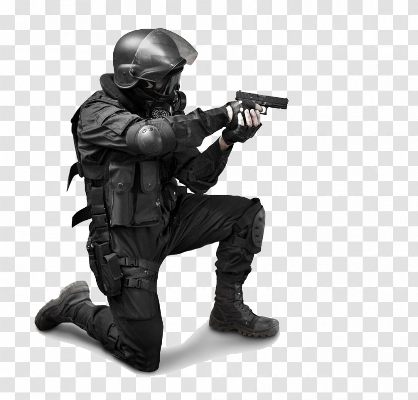 Special Forces Military Stock Photography Soldier - Air Gun - Man Holding A Pistol Transparent PNG