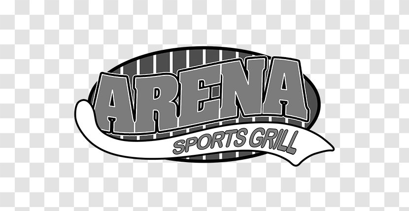 Arena Sports Grill Logo Restaurant - Black And White - Design Transparent PNG