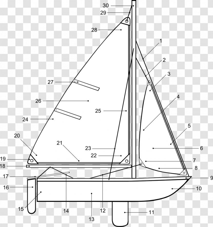 Sailboat Sailing Clip Art - Watercraft - Wooden Boat Transparent PNG