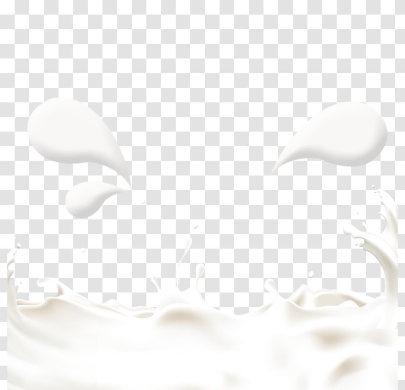 White Black Pattern - Splash Of Milk Flower Transparent PNG