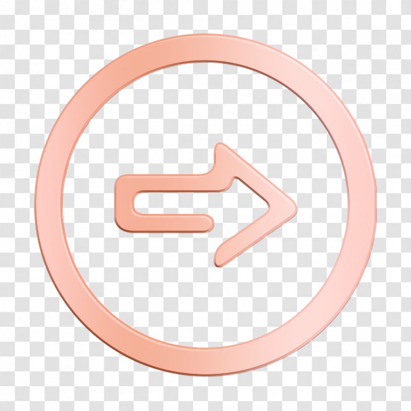 Linecon Icon Next Round - Finger - Peach Sign Transparent PNG