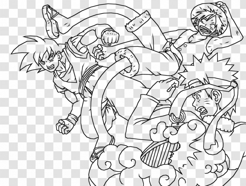 Goku Monkey D. Luffy Dragon Ball Z: Extreme Butōden Kaiō - Cartoon Transparent PNG