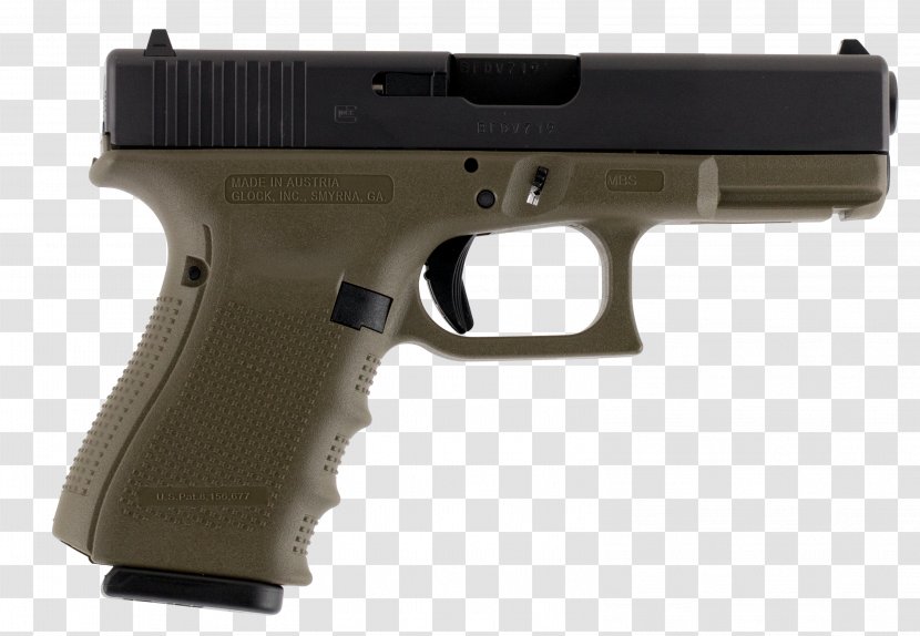 Glock Ges.m.b.H. GLOCK 19 17 9×19mm Parabellum - 919mm - Gun Barrel Transparent PNG