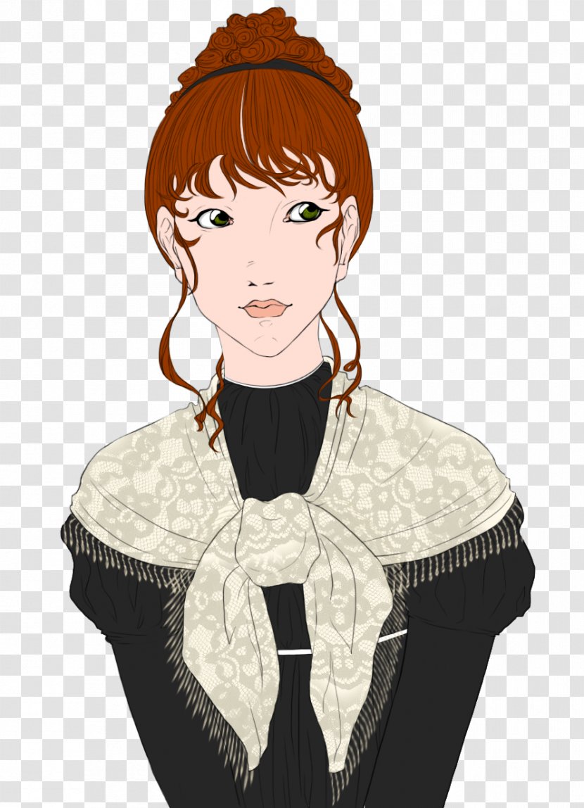 Headgear Black Hair Brown Cartoon - Governess Transparent PNG