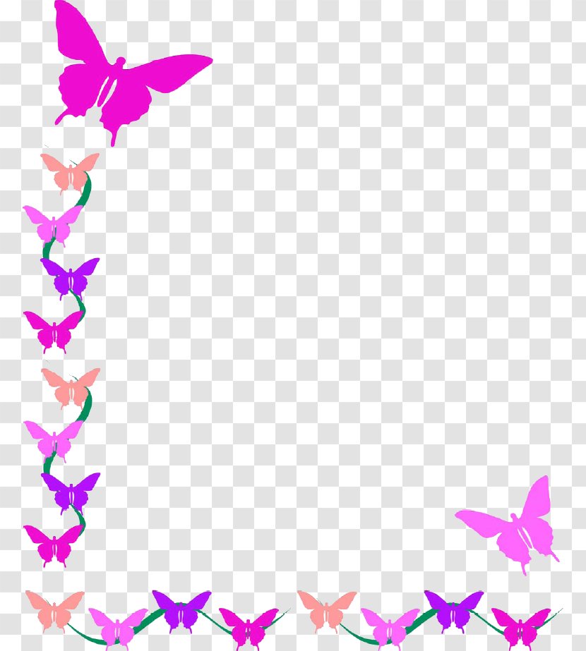 May Clip Art - Synonym - Butterflies And Flowers Transparent PNG