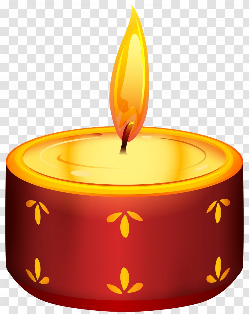 Diwali Candle Birthday Cake Clip Art - Diya - Red Transparent Transparent PNG